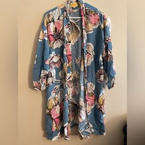 Day of Blossom Women’s Floral Open‎ Front Kimono Cardigan size M/L